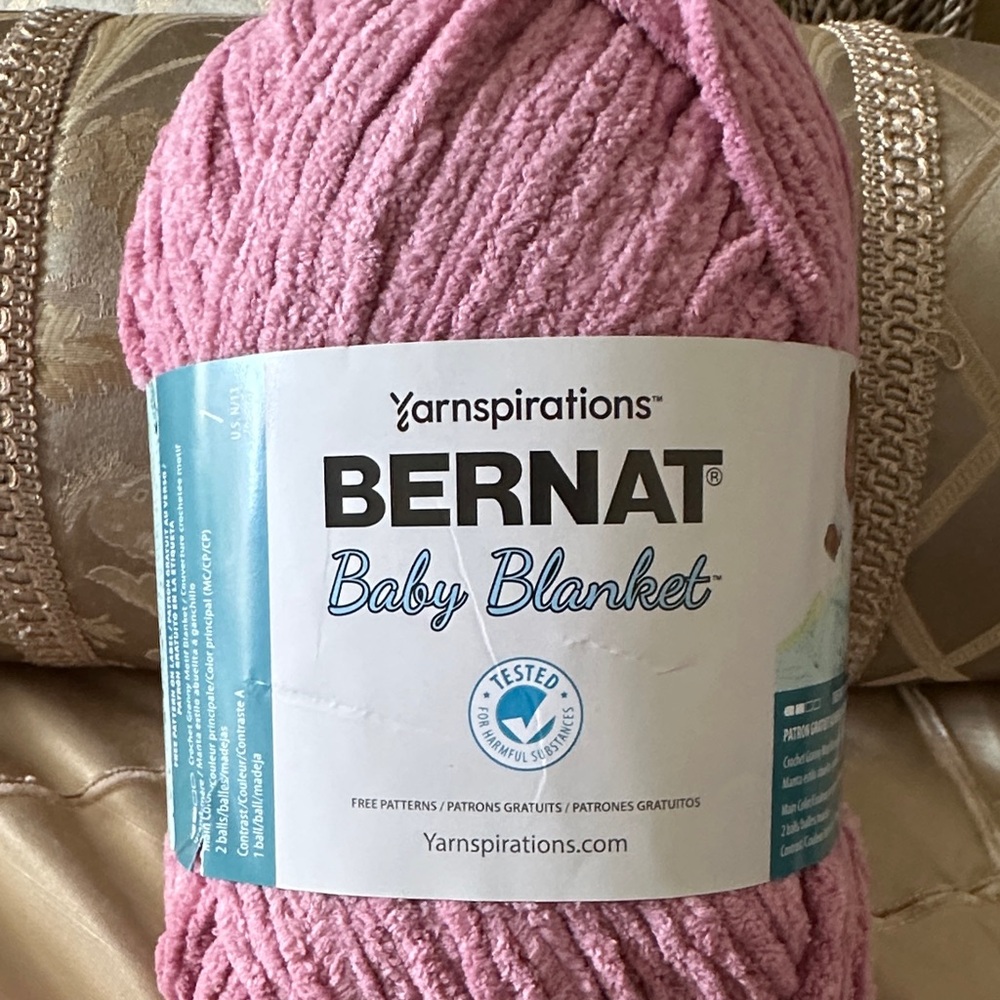 Bernat Baby Blanket Yarn - Mellow Mauve 1 left